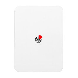 Imán Un símbolo de corazón rojo creado con líneas suave