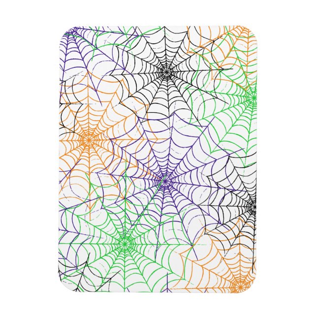 Imán Un simple patrón web de araña de Halloween (Vertical)