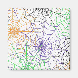 Imán Un simple patrón web de araña de Halloween