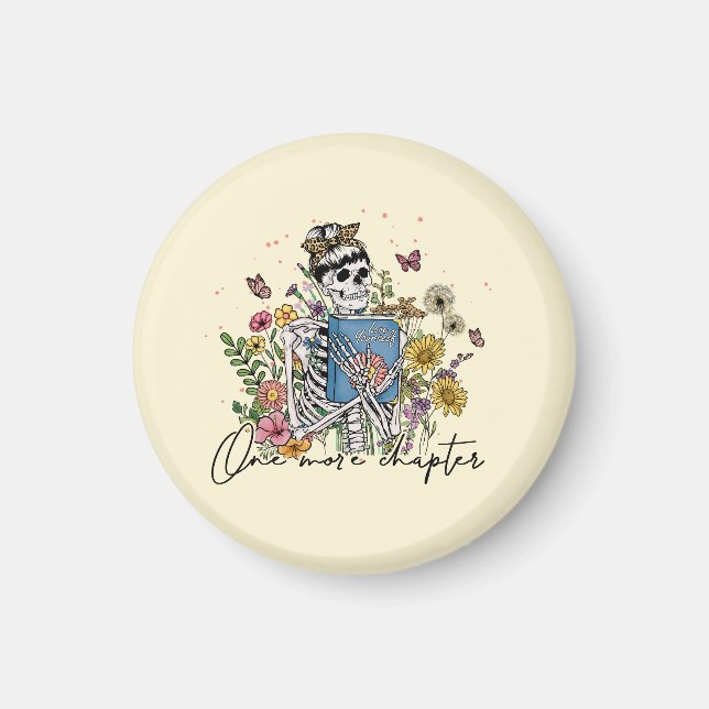 Imán Un Skeleton floral más de capítulo (Frente)