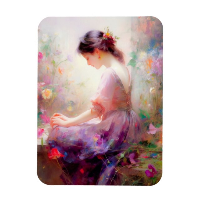 Imán Un sueño de Dios de flores (Vertical)