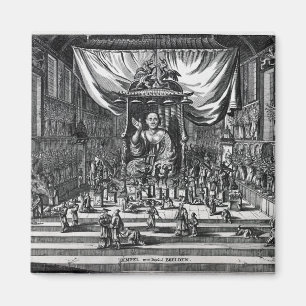 Imán Un templo budista, un ilustracion