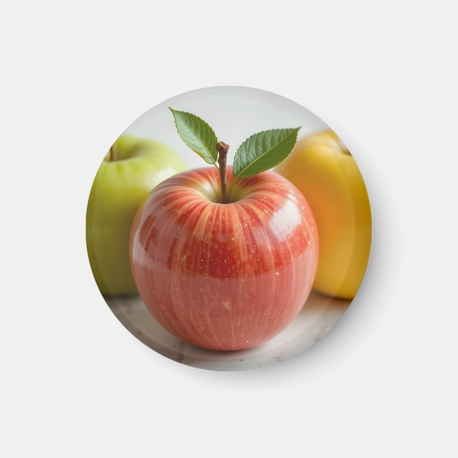 Imán Un trío de manzanas (Frente)