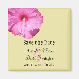 Imán Un Tropical Save the Date (amarillo)