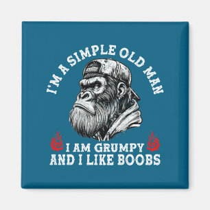 Imán Un viejo simple está gruñón y me gusta (en la part