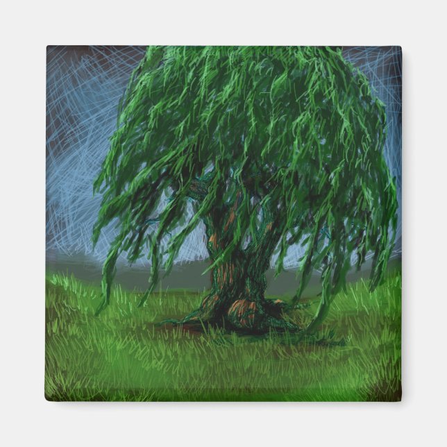 Imán Un Willow en un valle (Frente)