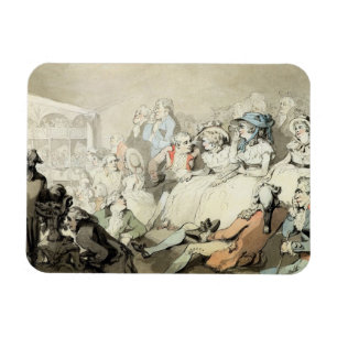 Imán Una audiencia que mira un juego, c.1785 (la pluma