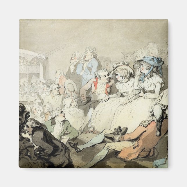 Imán Una audiencia viendo una obra, c.1785 (lápiz y tin (Frente)