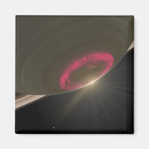 Imán Una aurora del rojo cereza