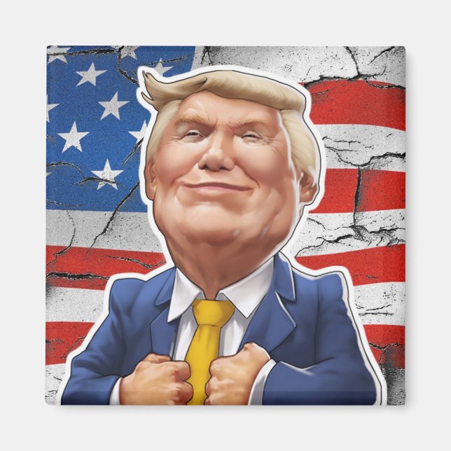 Imán Una bandera angustiada y #45 (Frente)