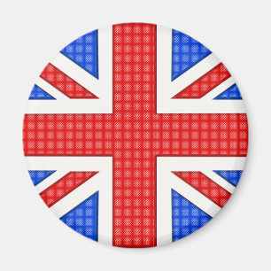 Imán Una bandera de Union Jack texturada.