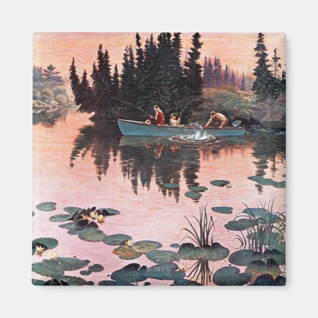 Imán Una buena captura por John Clymer (Frente)