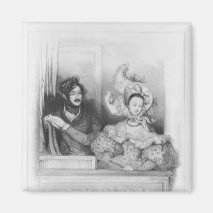 Imán Una caja en el teatro italiano, grabada por Frey