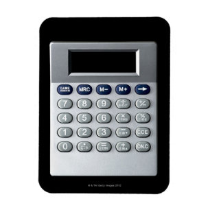 Imán Una calculadora plateada