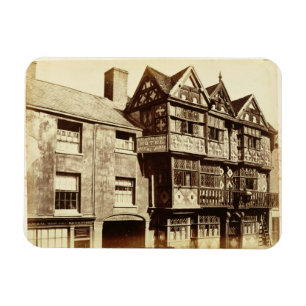 Imán Una calle en Ludlow (foto de b/w)