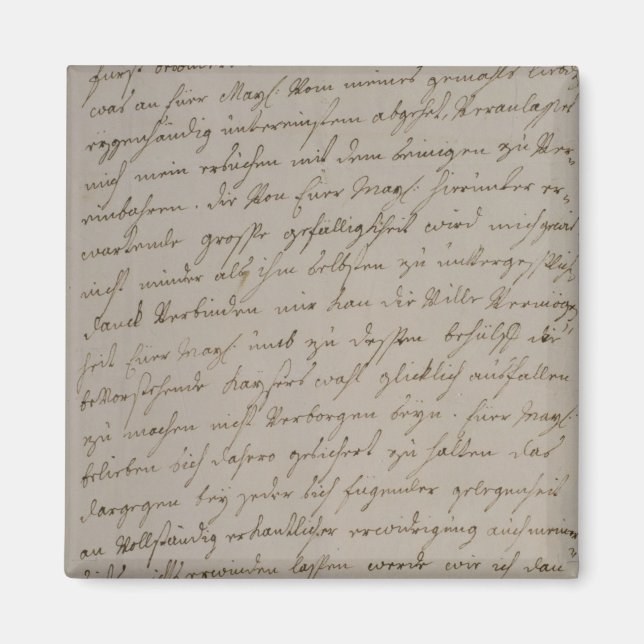 Imán Una carta de Maria Theresa al rey Frederick (Frente)