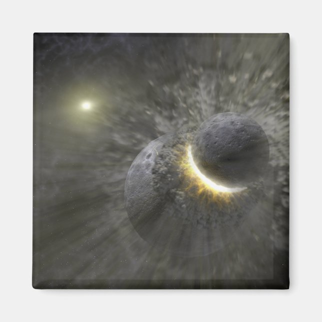 Imán Una colisión entre objetos masivos en el espacio (Frente)