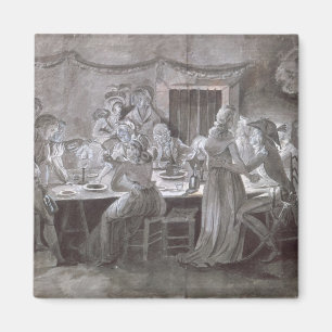 Imán Una comida de la boda de la tarde