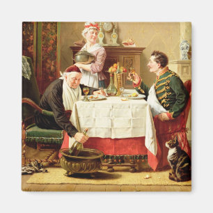 Imán Una Comida Satisfactoria, 1883 (aceite sobre lienz