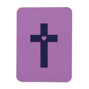 Imán Una cruz con corazón