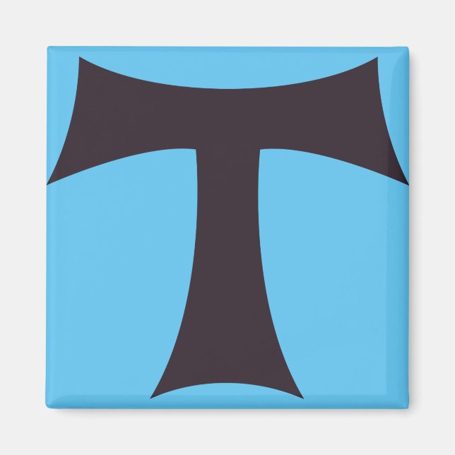 Imán Una cruz de tau cruza San Antonio (Frente)