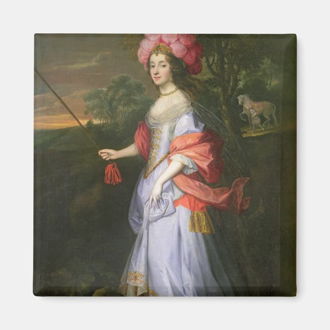 Imán Una dama con traje de mascarada, c.1679 (Frente)