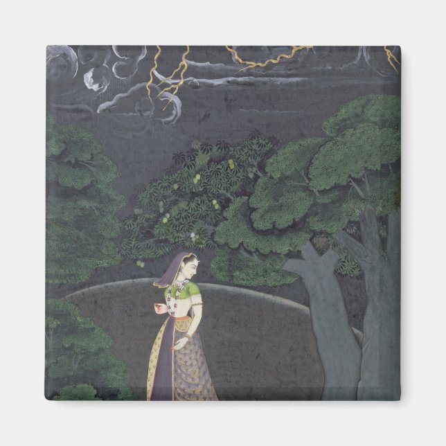 Imán Una dama de camino a una cita, Guler, c.1760 (Frente)