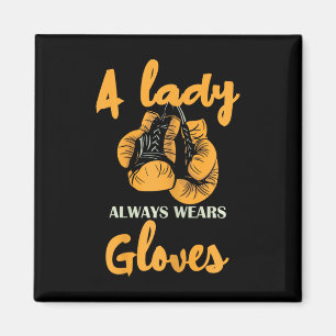 Imán Una dama siempre usa guantes Poder de boxeo