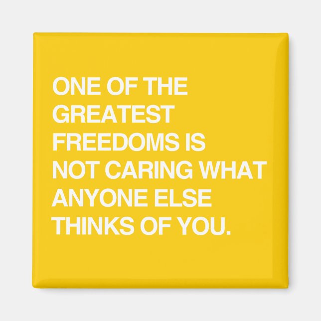 IMÁN UNA DE LAS MÁS GRANDES LIBERTADES ES NO CUIDAR (Frente)