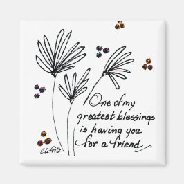 Imán Una de mis bendiciones...diciendo "sketch blanco n