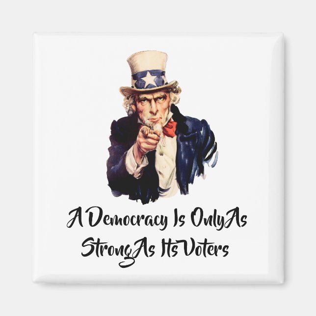 Imán Una democracia es tan fuerte como sus votantes (Frente)