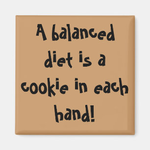 Imán ¡Una dieta equilibrada es una galleta en cada