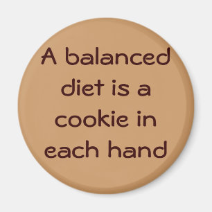 Imán Una dieta equilibrada es una galleta en cada mano