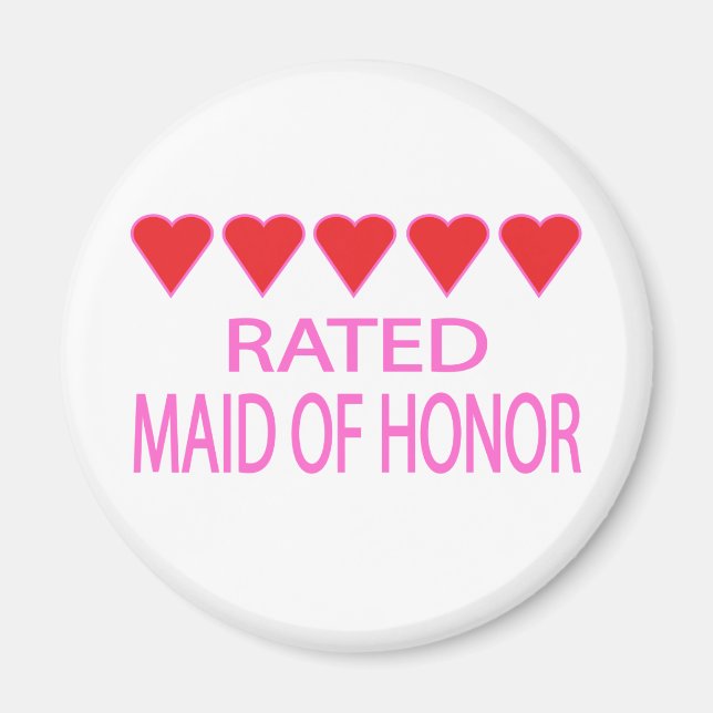 Imán Una doncella de honor de cinco corazones (Frente)
