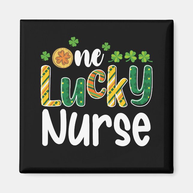 Imán Una enfermera afortunada el día de San Patricio (Frente)