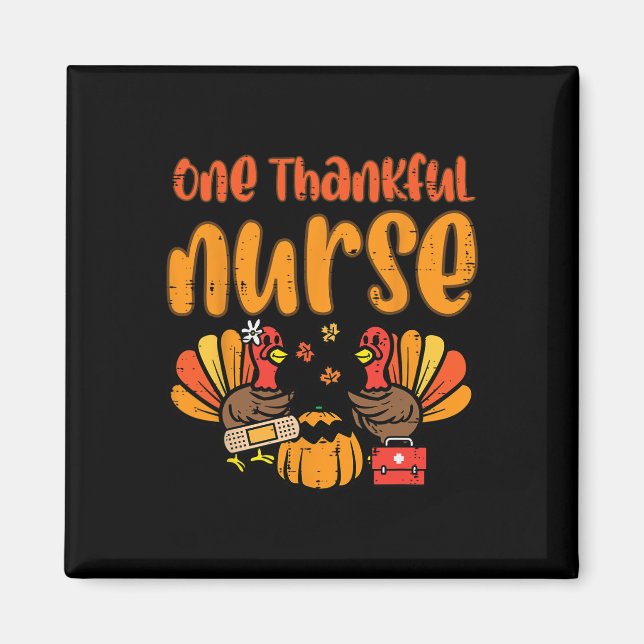 Imán Una enfermera agradecida Turquía el Día de Acción  (Frente)