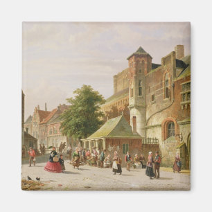 Imán Una escena de la calle en Amsterdam