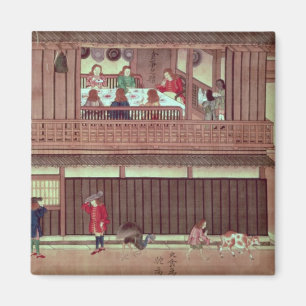 Imán Una escena doméstica de un desplazamiento)