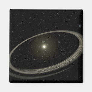Imán Una estrella joven circundada por los planetas del