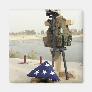 Imán Una exhibición caida del engranaje de los soldados