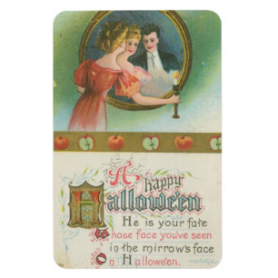 Imán Una feliz cosecha de espejos de Halloween