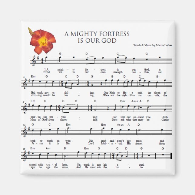 Imán Una fortaleza poderosa es nuestro Dios (Frente)