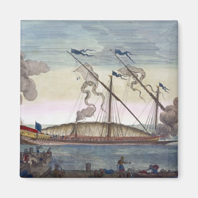 Imán Una galera real (española o portuguesa) cocida por (Frente)