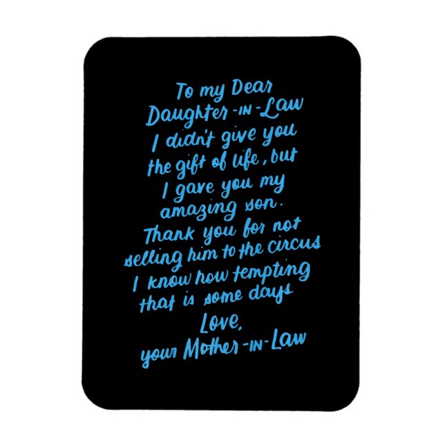 Imán Una graciosa hija de Derecho para mi querida hija  (Vertical)