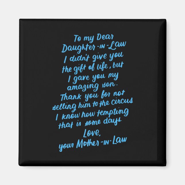 Imán Una graciosa hija de Derecho para mi querida hija  (Frente)