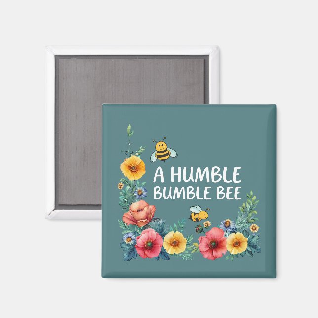 Imán Una humilde abeja bumble (Anverso/Reverso)