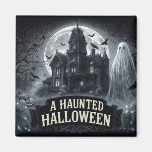 Imán Una ilustración gótica vintage de Halloween embruj
