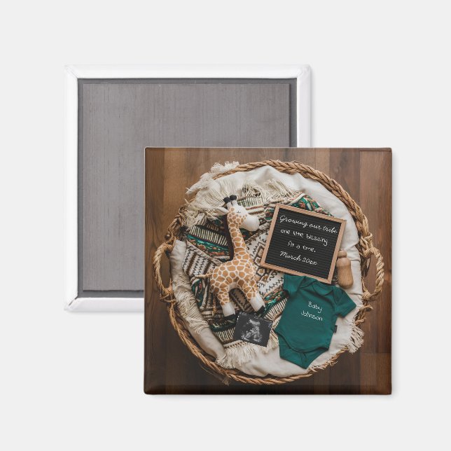 Imán Una invitación de embarazo divertida de moda (Anverso/Reverso)