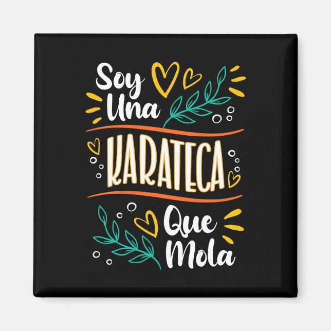 Imán Una Karateca que mola mujer regalos de karate (Frente)