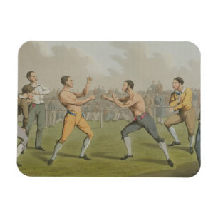 Imán Una lucha premiada, aquatinted por I. Clark, pub.